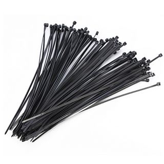 4.8mm x 300mm Cable Ties Black (100 Pack)