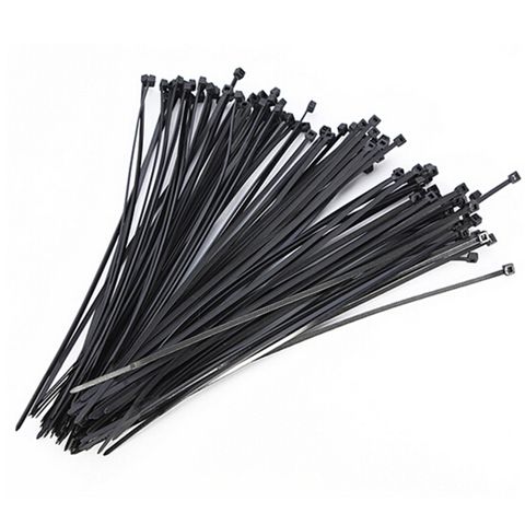 4.8mm x 200mm Cable Ties Black (100 Pack)