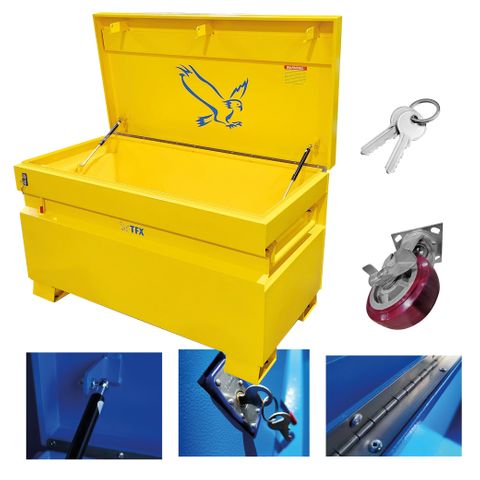 Site Box  1220 x 615 x 720mm - YELLOW - TFX Branded - with wheels -