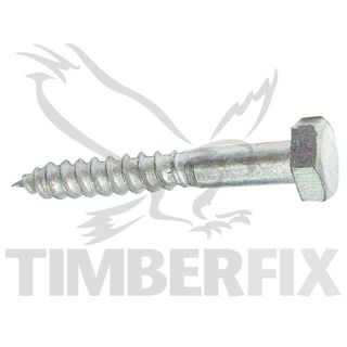 M10 x 150mm Galvanised Coach Screw Hex Head