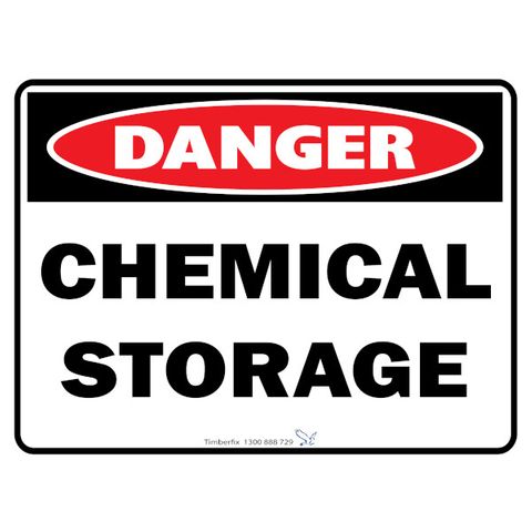 Danger - Chemical Storage - 600mm x 450mm - Poly
