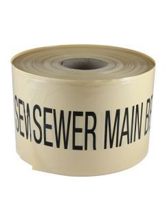 Underground Marker Tape- DANGER SEWER MAIN BELOW- 500m x 150mm
