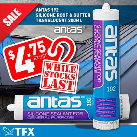 Antas 192 Silicone Roof and Gutter Translucent 300ml