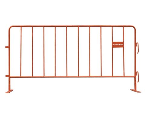 ORANGE Crowd Control Barrier Gate 2.1m x 2.1m plus feet & pins