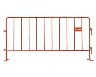 ORANGE Crowd Control Barrier Gate 2.1m x 2.1m plus feet & pins