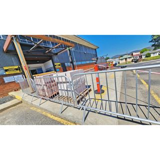 Galvanised 1 Piece Crowd Control Barriers 2.3m x 1.1m