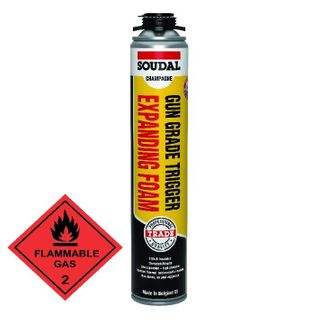 Soudal - G Highyeild, Gun Grade Screw Top Polyurethane Expanding Foam - 750ml Can -