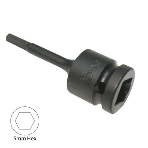 Hex Drive 5mm x 3/8inch Impact Driver Bits