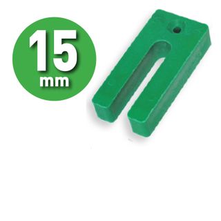 15mm Green Plastic Packers - 12L Bucket 270 units -