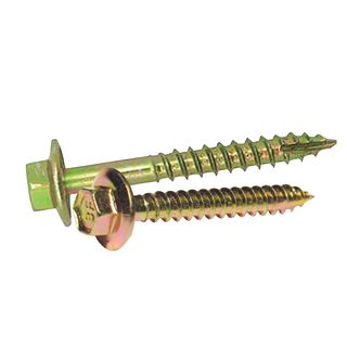 12g x 45mm Yellow Zinc Type 17 Hex Head Screws