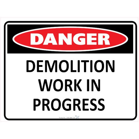 Danger - Workers Overhead - 600mm x 450mm - Poly