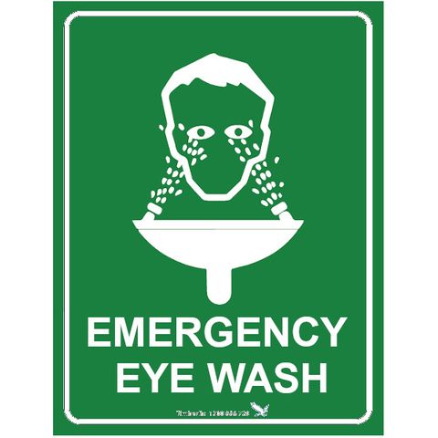Emergency Eye Wash - 600mm x 450mm - Poly Sign