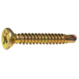 8g x 25mm Zinc Self Drilling CSK Self Embedding Head Screws