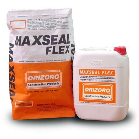 35kg Kit Drizoro Maxseal Flexible Waterproof Coating ( Part A 10 L pail and Part B 25kg Bag)