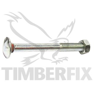 M10 x 40mm Zinc Cup Head Bolt & Nut