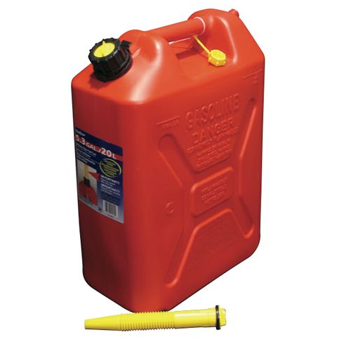 20 Ltr Plastic Jerry Can Red for Unleaded