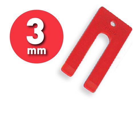 3mm Red Plastic Packers - 12L Bucket 1100 units