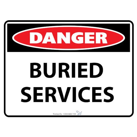 Danger - Buried Services - 600mm x 450mm - Poly