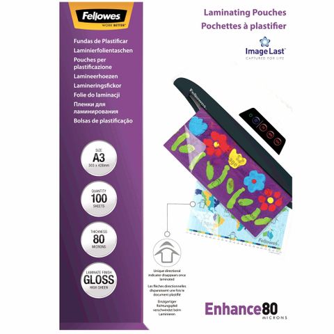 Laminating Pouch A3 80 Micron   pack of 100