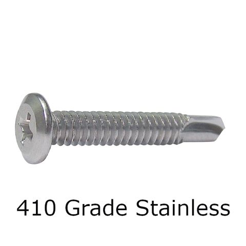 10g x 22mm Stainless Wafer Head (410 Grade Stainless Steel)