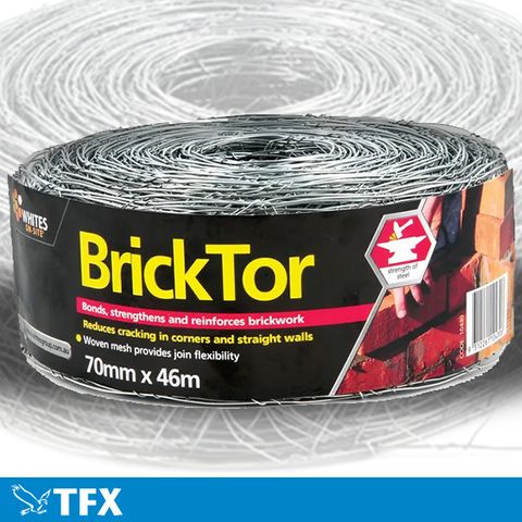 70mm x 46mtr Wooven Mesh Bricktor