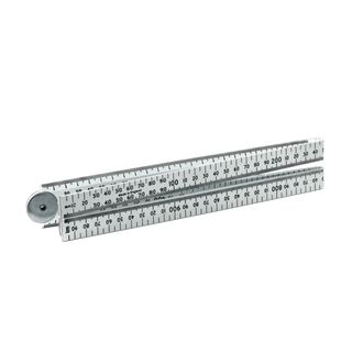 White Metric Four Fold Plastic Ruler 1mtr