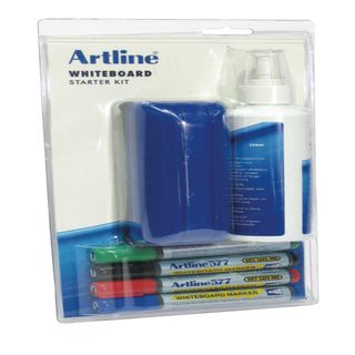 Whiteboard Starter Kit - 4 x Markers, 1 x Eraser, 1 x Cleaner