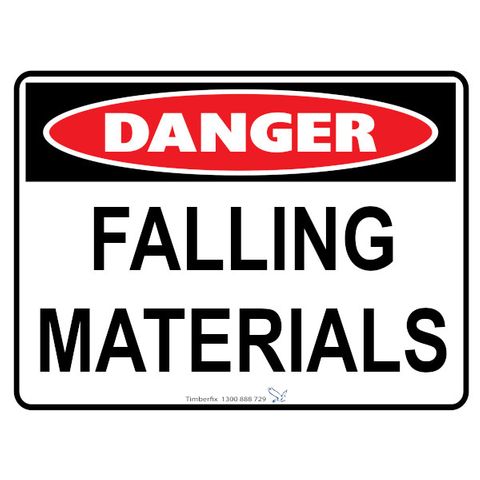 Danger - Falling Materials - 600mm x 450mm - Poly
