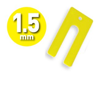 1.5mm Yellow Plastic Packers - Box 350 Units -