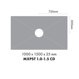 MARMOX SHOWER TRAY 1 X1.5M CENTRE DRAIN