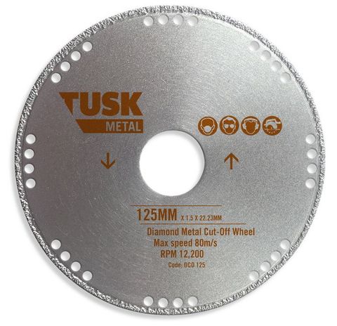 TUSK DIAMOND METAL CUT OFF WHEEL 115MM