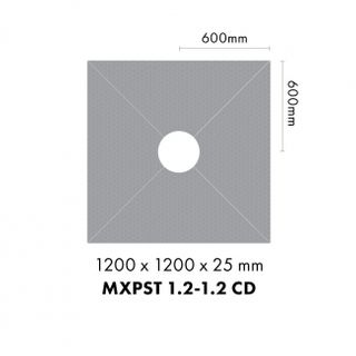 MARMOX SHOWER TRAY 1.2 X 1.2 CENTRE DRAIN