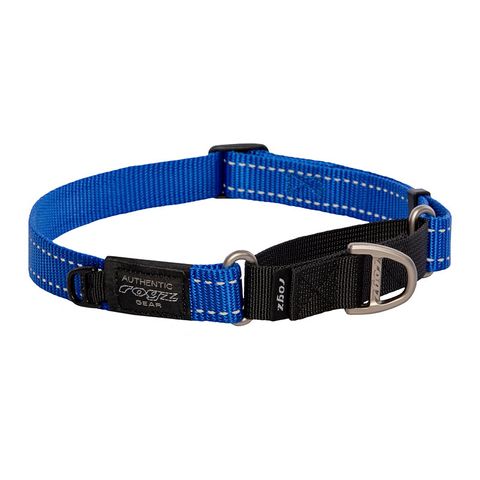 Rogz Control Collar Web Blue Lge