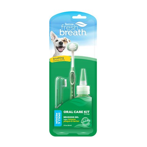 Tropiclean Fresh Breath Oral Care Kit for Small & Medium Dog