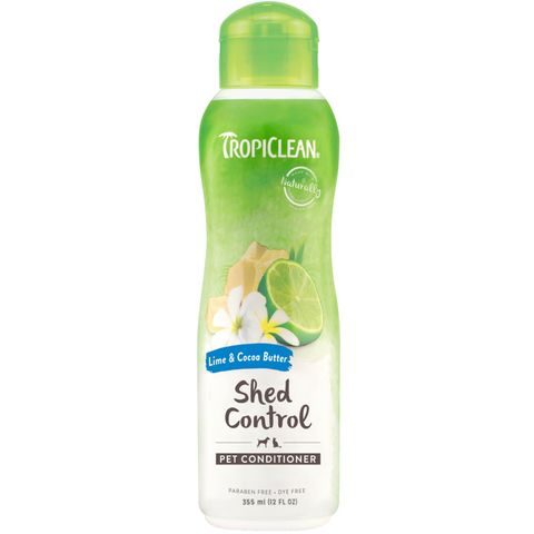 TropiClean Conditioner Lime & Cocoa Butter Shed Control 355m