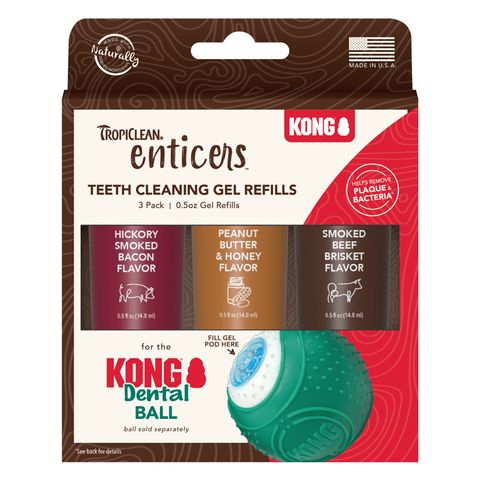 TropiClean Enticers Teeth Cleaning Gel Refills for Kong Dent