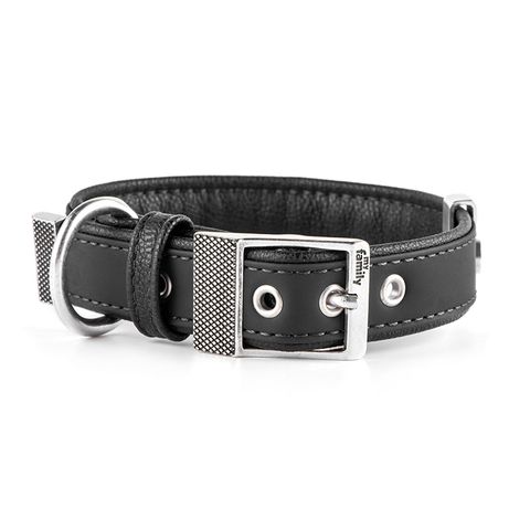 My Family Bilbao Faux Leather Collar Black 2xlge