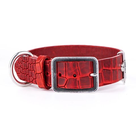 My Family Tucson Leather Collar Red 3xlge