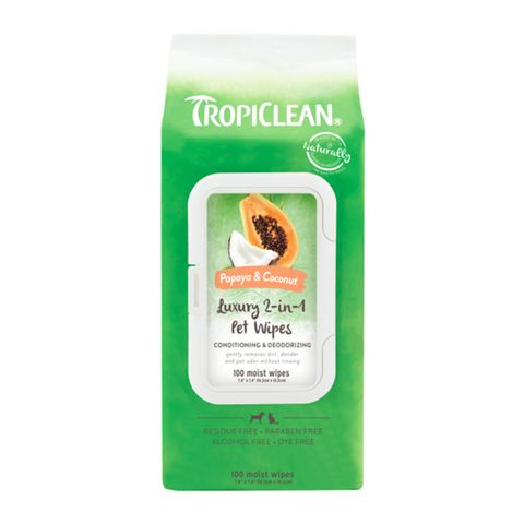 TropiClean Luxury 2-in-1 Pet Wipes 100ct