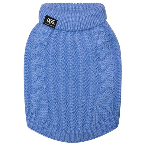 DGG Knitwear Chunky Fluffy Cornflower Blue Xsml