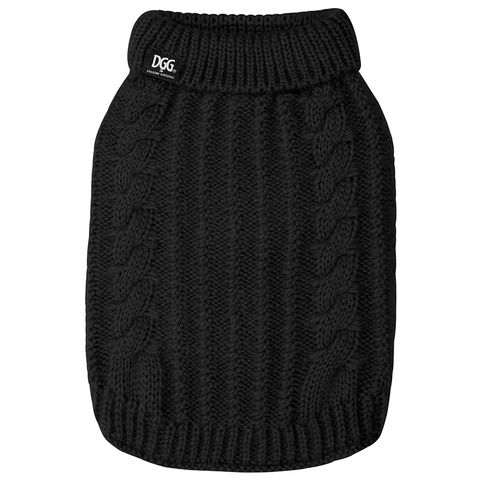 DGG Knitwear Chunky Fluffy Black Xsml