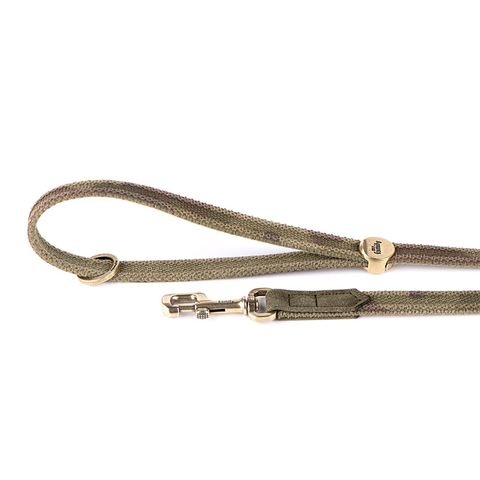 My Family West Point Nylon & Rope Leash Green Med