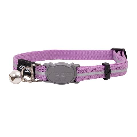 Rogz Alleycat Safety Release Collar Lilac Sml