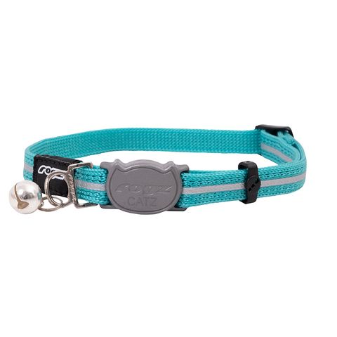Rogz Alleycat Safety Release Collar Teal Sml
