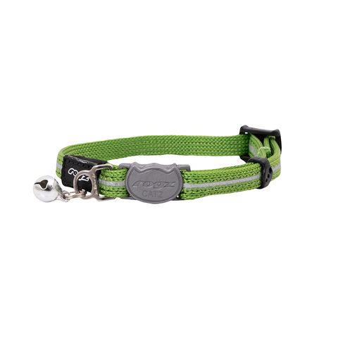 Rogz Alleycat Safety Release Collar Lime Xsml