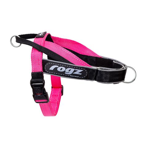 Rogz Utility LetzGo Personalised Harness Pink Med