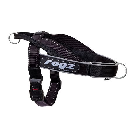 Rogz Utility LetzGo Personalised Harness Black Med