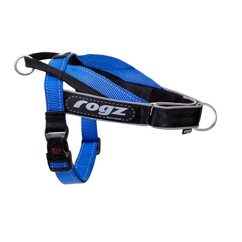 Rogz Utility LetzGo Personalised Harness Blue Med