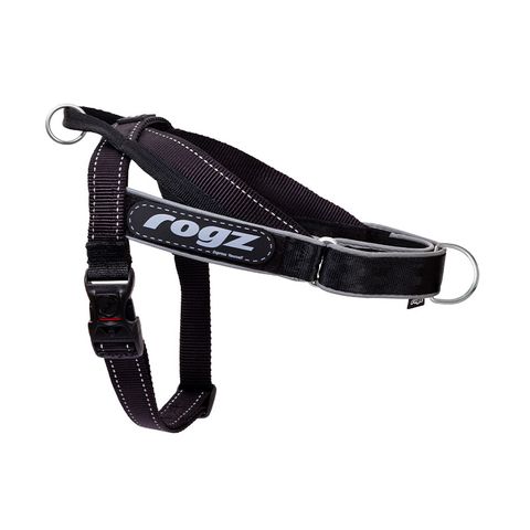 Rogz Utility LetzGo Personalised Harness Black Med/Lge