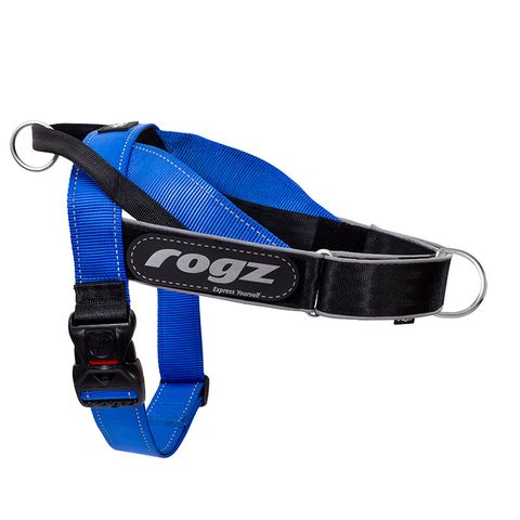 Rogz Utility LetzGo Personalised Harness Blue Lge